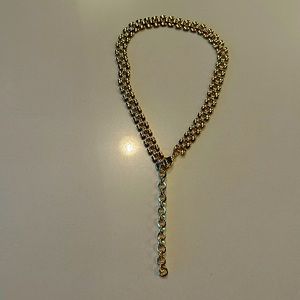 Adjustable gold-plated choker.